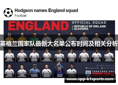 英格兰国家队最新大名单公布时间及相关分析 英格兰国家队最新大名单公布时间及相关分析