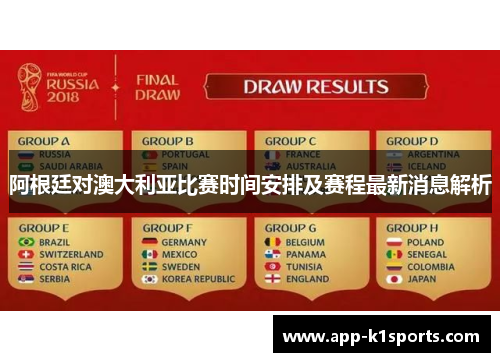 阿根廷对澳大利亚比赛时间安排及赛程最新消息解析